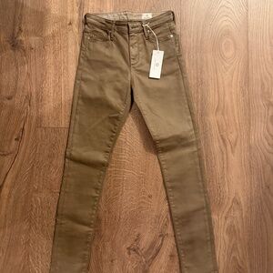 NWT Adriano Goldschmied Farrah Skinny Ankle Coated Jeans